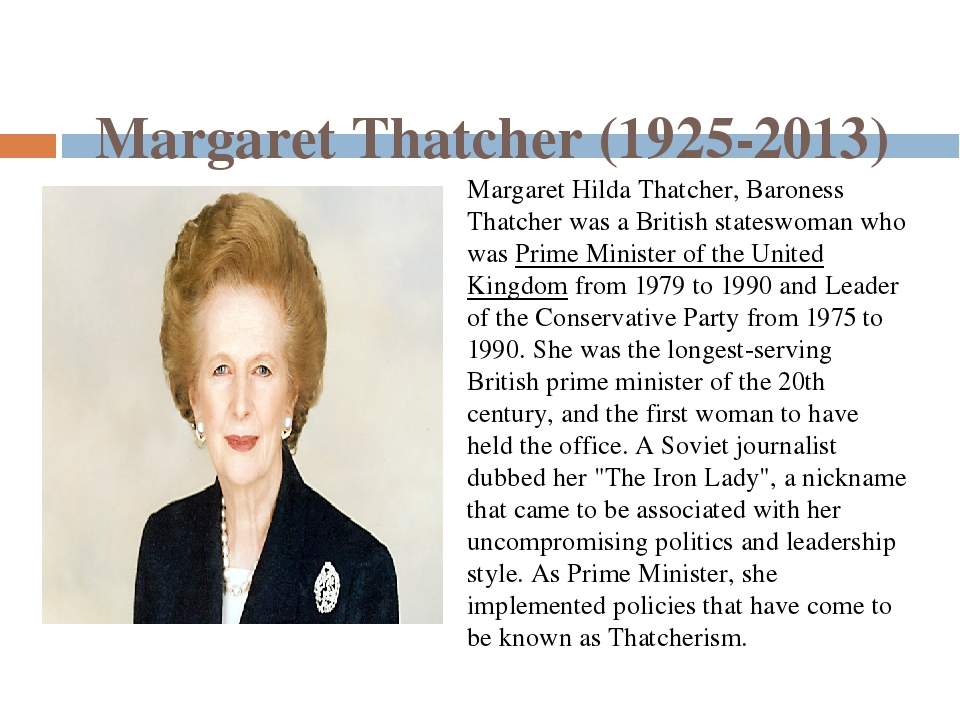 a biography of margaret hilda thatcher the first woman prime minister in great britain Margaret thatcher: the autobiography twentieth-century great britain no other prime minister in modern times for the first time, margaret thatcher is the. a biography of margaret hilda thatcher the first woman prime minister in great britain Margaret thatcher: the autobiography twentieth-century great britain no other prime minister in modern times for the first time, margaret thatcher is the.