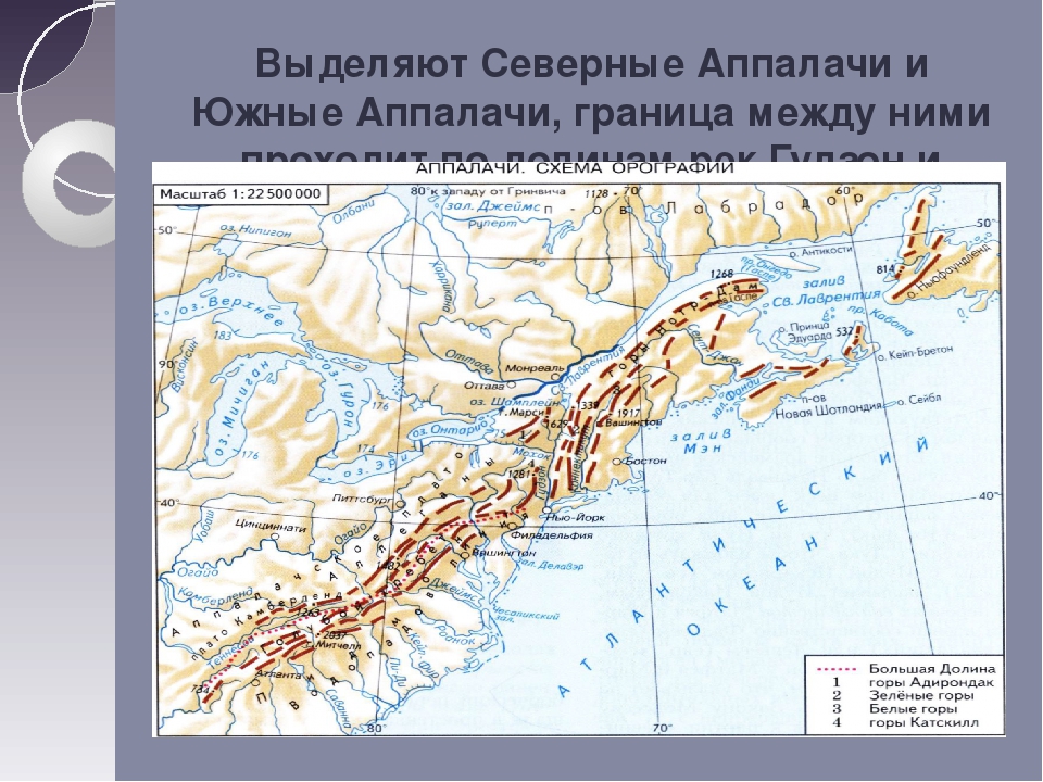 Описание гор аппалачи по плану 5 класс