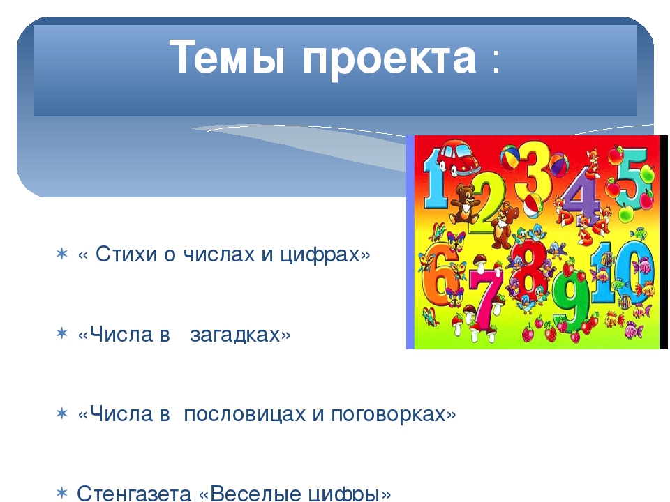 Имена числительные в пословицах и поговорках проект